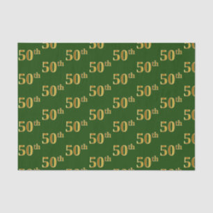 Papel De Seda Green, Faux Gold 50th (50º) Event