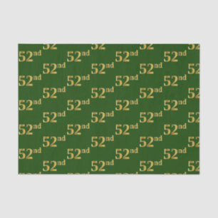 Papel De Seda Green, Faux Gold 52nd (52º) Event