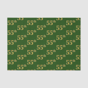 Papel De Seda Green, Faux Gold 55th (55º) Event