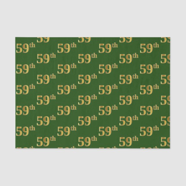 Papel De Seda Green, Faux Gold 59th (59th) Event (Anverso)