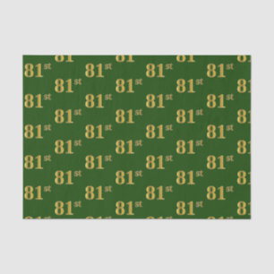 Papel De Seda Green, Faux Gold 81st (Ochenta y Primer) Event