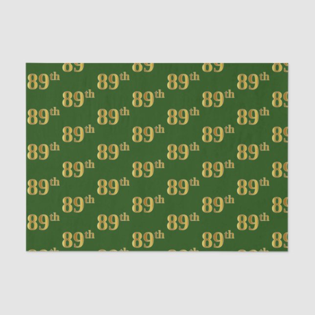 Papel De Seda Green, Faux Gold 89th (89th) Event (Anverso)