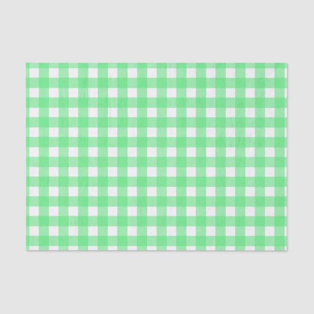 Papel De Seda Green gingham (Anverso)