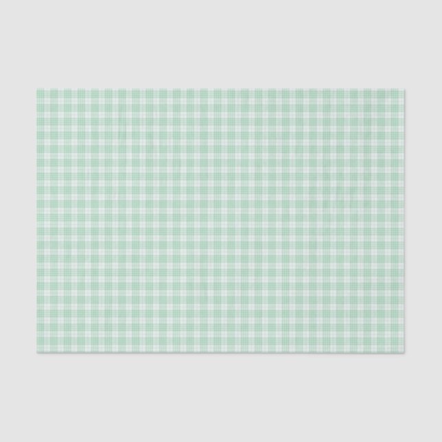 Papel De Seda Green Gingham Plaid (Anverso)