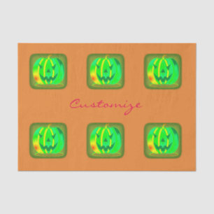 Papel De Seda Green Jack o'lantern Halloween Thunder_Cove