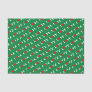 Papel De Seda Green LOVE Retro Elegant