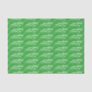 Papel De Seda Green Merry Christmas Happy New Year Tissue Paper