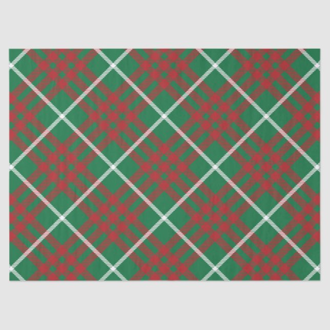 Papel De Seda Green & Red Check (Anverso)