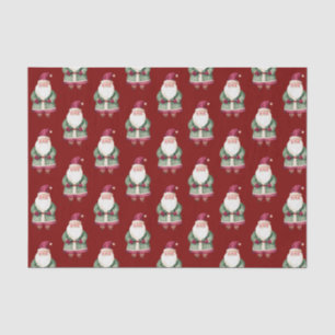 Papel De Seda Green Red Merry Christmas Santa