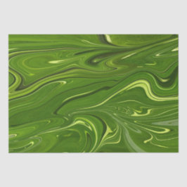 Papel De Seda Green Swirls