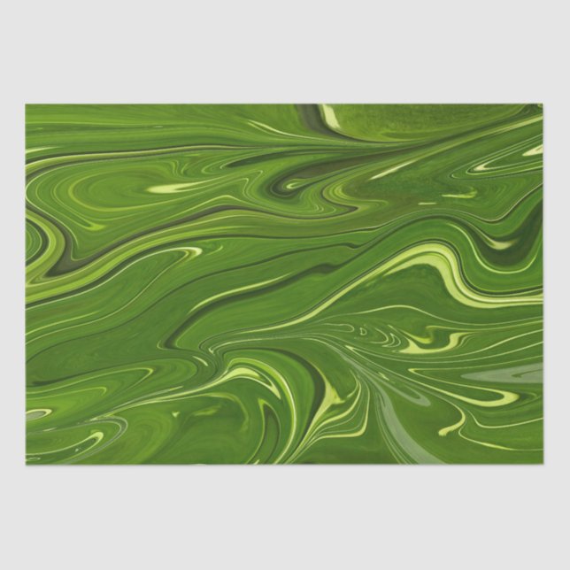 Papel De Seda Green Swirls (Anverso)