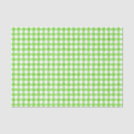 Papel De Seda Green Watercolor Gingham Tissue Paper