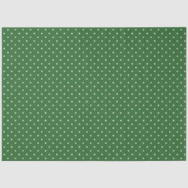 Papel De Seda Green with White Polka Dots Tissue Paper