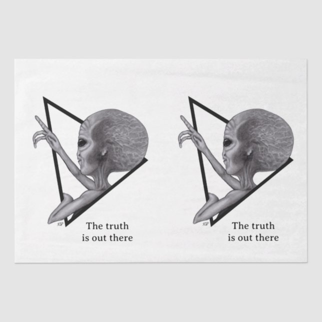Papel De Seda Grey Alien, la verdad está ahí fuera (Anverso)