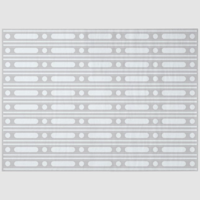 Papel De Seda Grey Bone Inlay Dots Border Decoupage Paper (Anverso)