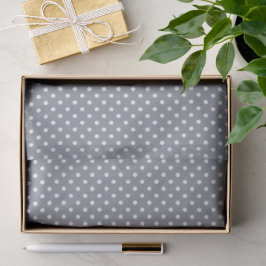 Papel De Seda Grey Polka Dot Tissue Paper