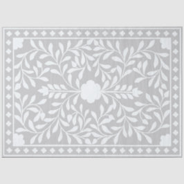 Papel De Seda Grey Traditional Bone Inlay Decoupage Paper