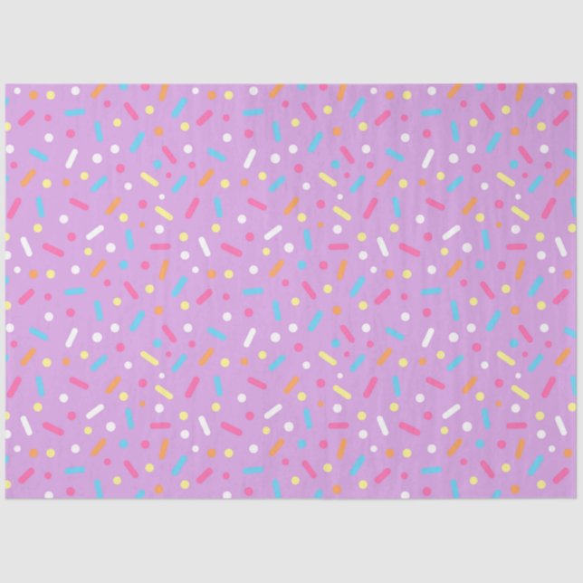 Papel De Seda Grifo de escarcha morada y rociadores de donut (Anverso)