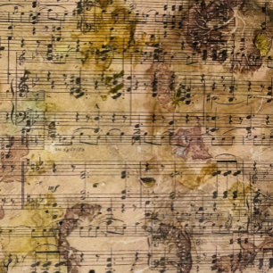 Papel De Seda Grifo Floral de la música Desnudos Botánicos