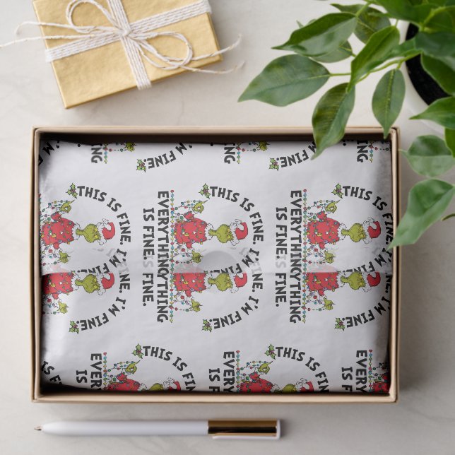Papel De Seda Grinch | Everything is Fine (Regalo )