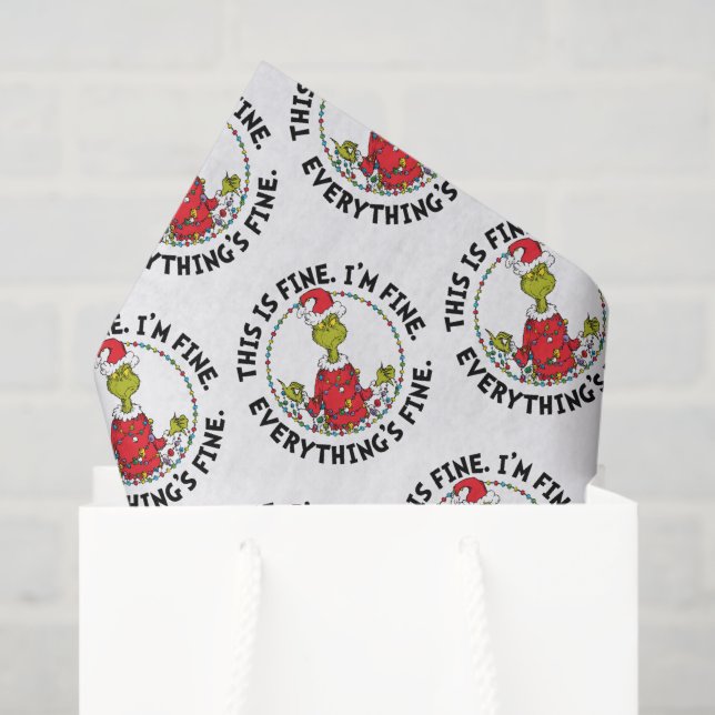 Papel De Seda Grinch | Everything's Fine (Bolsa de regalo)