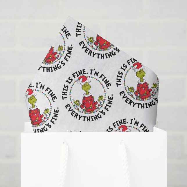 Papel De Seda Grinch | Todo está bien (Bolsa de regalo)