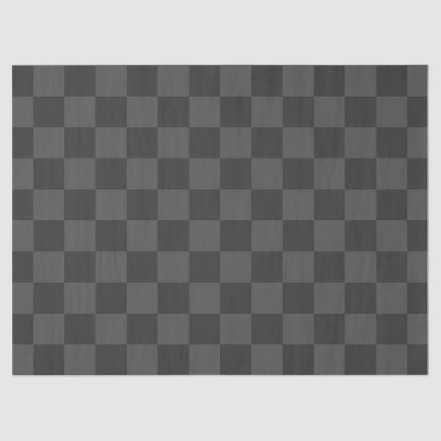 Papel De Seda Gris Checkerboard (Anverso)