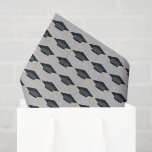 Papel De Seda Gris del patrón de mayúsculas de graduación
