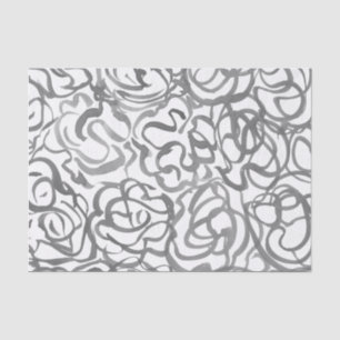 Papel De Seda Gris Elegant Neutral Swirls Abstract Watercolor