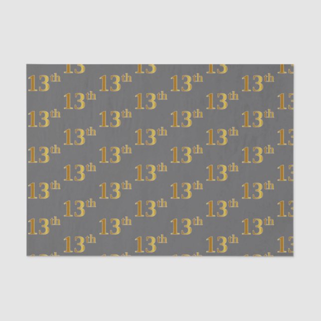 Papel De Seda Gris, Faux Gold 13th (XIII) Event (Anverso)