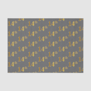 Papel De Seda Gris, Faux Gold 14th (decimocuarto) Event