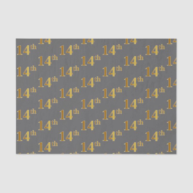 Papel De Seda Gris, Faux Gold 14th (decimocuarto) Event (Anverso)