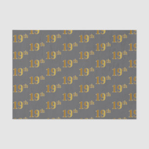 Papel De Seda Gris, Faux Gold 19º (Noveno) Evento