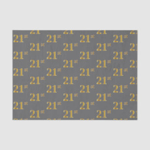 Papel De Seda Gris, Faux Gold 21st (21er) Event