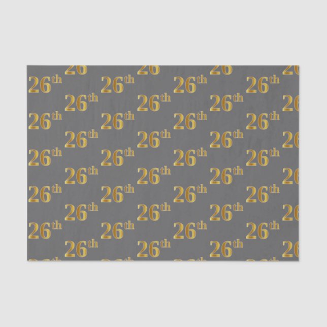 Papel De Seda Gris, Faux Gold 26th (26º) Event (Anverso)
