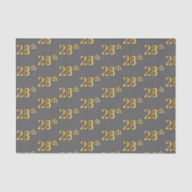 Papel De Seda Gris, Faux Gold 28th (28th) Event (Anverso)