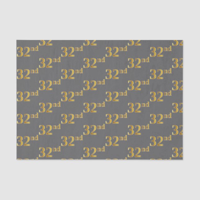 Papel De Seda Gris, Faux Gold 32 (32) Evento (Anverso)