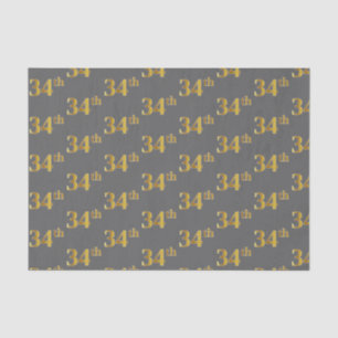 Papel De Seda Gris, Faux Gold 34th (34th) Event