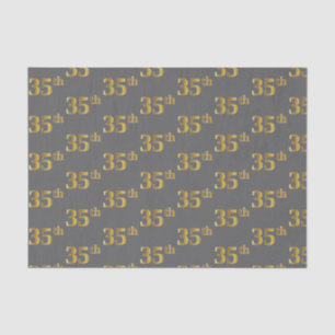 Papel De Seda Gris, Faux Gold 35th (35ª) Event