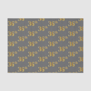 Papel De Seda Gris, Faux Gold 36th (36ª) Event