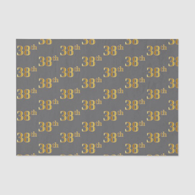 Papel De Seda Gris, Faux Gold 38th (38th) Event (Anverso)