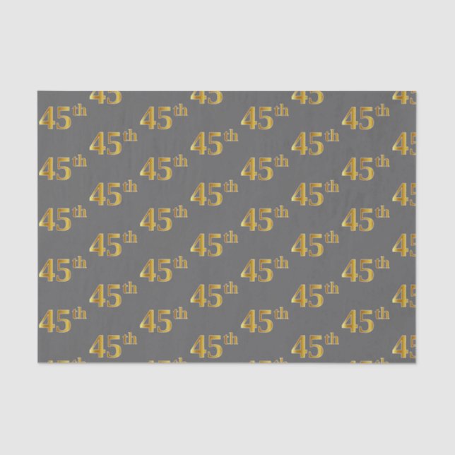 Papel De Seda Gris, Faux Gold 45º (45º) Evento (Anverso)