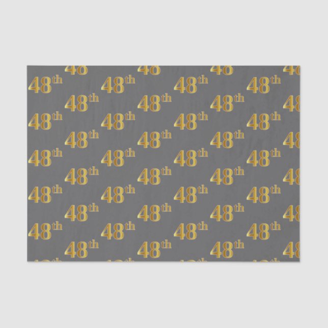 Papel De Seda Gris, Faux Gold 48th (48th) Event (Anverso)