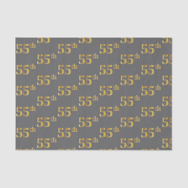 Papel De Seda Gris, Faux Gold 55º (55º) Evento (Anverso)