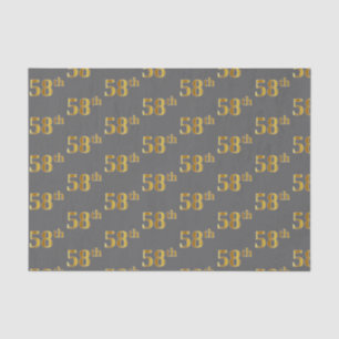 Papel De Seda Gris, Faux Gold 58th (58th) Event