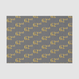 Papel De Seda Gris, Faux Gold 62nd (Sesenta y Segundo) Evento