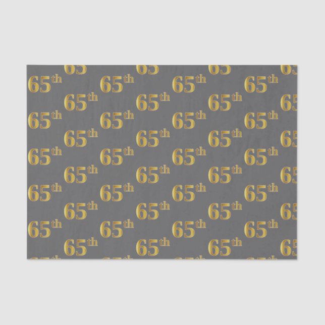 Papel De Seda Gris, Faux Gold 65º (65º) Evento (Anverso)