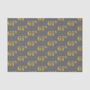 Papel De Seda Gris, Faux Gold 66º (Sexagésimo Sexto) Evento