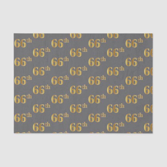 Papel De Seda Gris, Faux Gold 66º (Sexagésimo Sexto) Evento (Anverso)