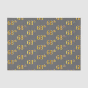 Papel De Seda Gris, Faux Gold 68º (Sexagésimo Octavo) Evento